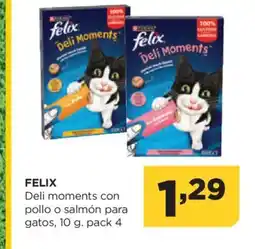 Alimerka FELIX Deli moments con pollo o salmón para gatos oferta