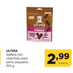 Alimerka ULTIMA Galleta con vitaminas para perro pequeño oferta