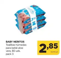 Alimerka BABY NERITOS Toallitas húmedas para bebé aloe vera oferta