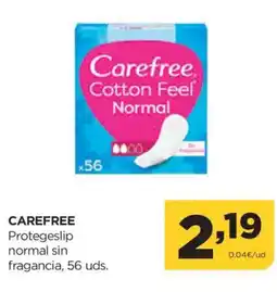 Alimerka CAREFREE Protegeslip normal sin fragancia oferta
