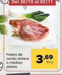 Autoservicios Familia Paleta de cerdo, entera o medias piezas oferta