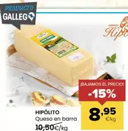 Autoservicios Familia HIPÓLITO Queso en barra oferta