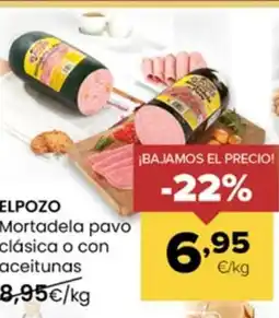 Autoservicios Familia ELPOZO Mortadela pavo clásica o con aceitunas oferta