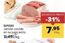 Autoservicios Familia ELPOZO Jamón cocido en su jugo extra oferta