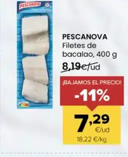 Autoservicios Familia PESCANOVA Filetes de bacalao oferta