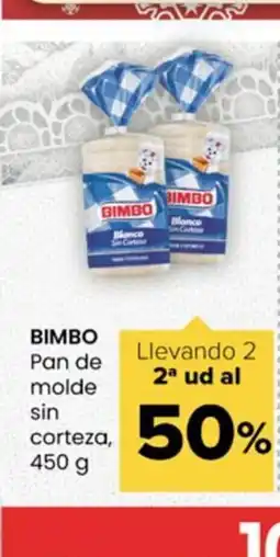 Autoservicios Familia BIMBO Pan de molde sin corteza oferta