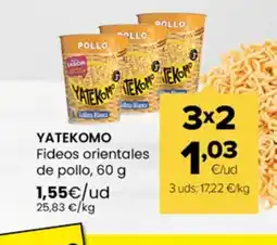 Autoservicios Familia YATEKOMO Fideos orientales de pollo oferta