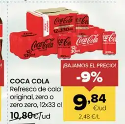 Autoservicios Familia COCA COLA Refresco de cola original, zero o zero zero oferta