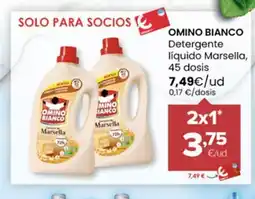 Autoservicios Familia OMINO BIANCO Detergente líquido Marsella, 45 dosis oferta