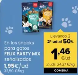 Autoservicios Familia FELIX PARTY MIX En los snacks para gatos oferta