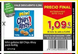 SPAR LU Mini galletas Chips Ahoy oferta