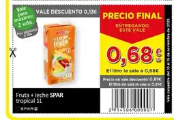 SPAR SPAR Fruta + leche tropical oferta