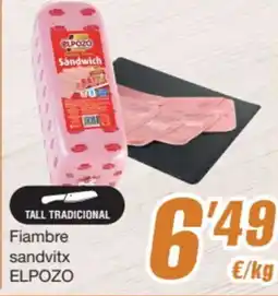 SPAR Fragadis ELPOZO Fiambre sandvitx oferta