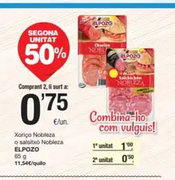 SPAR Fragadis ELPOZO Xoriço Nobleza o salsitxó Nobleza oferta