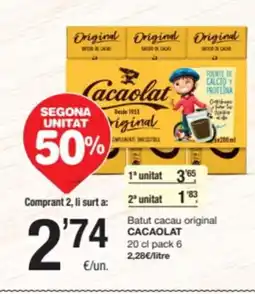 SPAR Fragadis CACAOLAT Batut cacau original oferta