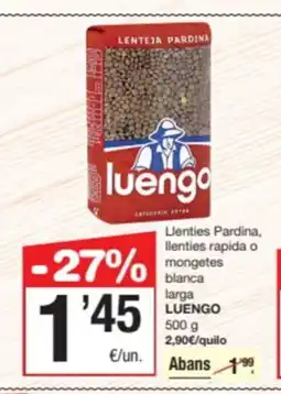 SPAR Fragadis LUENGO Llenties Pardina, llenties rapida o mongetes blanca larga oferta