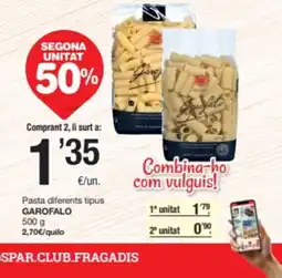 SPAR Fragadis GAROFALO Pasta diferents tipus oferta