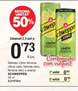 SPAR Fragadis Refresc Citric llimona citrus zero, taronja zero, Ilimona zero o aranja oferta