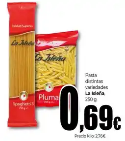 Unide Supermercados LA ISLEÑA Pasta distintas variedades oferta