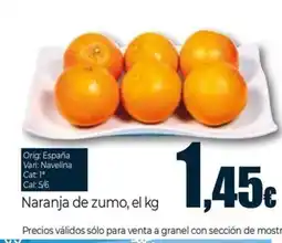 Unide Supermercados Naranja de zumo oferta