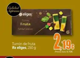 Unide Supermercados IFA ELIGES Turrón de fruta oferta