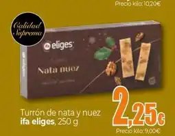 Unide Supermercados IFA ELIGES Turrón de nata y nuez oferta