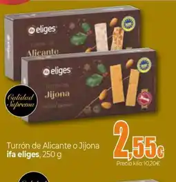 Unide Supermercados IFA ELIGES Turrón de Alicante o Jijona oferta