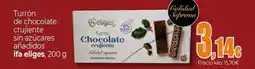 Unide Supermercados IFA ELIGES Turrón de chocolate crujiente sin azúcares añadidos oferta