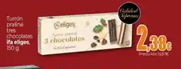Unide Supermercados IFA ELIGES Turrón praliné tres chocolates oferta