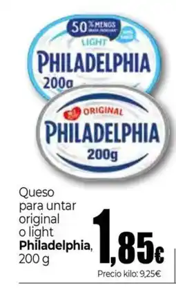 Unide Supermercados PHILADELPHIA Queso para untar original o light oferta