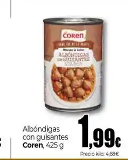 Unide Supermercados COREN Albóndigas con guisantes oferta