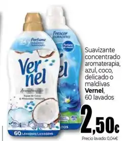 Unide Supermercados VERNEL Suavizante concentrado aromaterapia, azul, coco, delicado o maldivas oferta