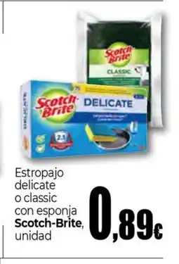 Unide Supermercados SCOTCH BRITE Estropajo delicate o classic con esponja oferta