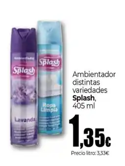 Unide Supermercados SPLASH Ambientador distintas variedades oferta