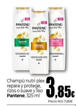 Unide Supermercados PANTENE Champú nutri plex repara y protege, rizos o suave y liso oferta