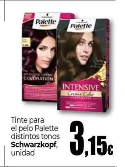 Unide Supermercados SCHWARKOPF Tinte para el pelo Palette distintos tonos oferta