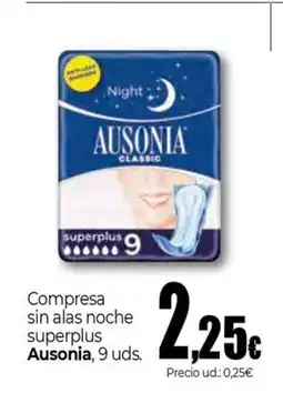 Unide Supermercados AUSONIA Compresa sin alas noche superplus oferta