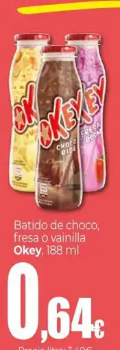 Unide Supermercados OKEY Batido de choco, fresa o vainilla oferta