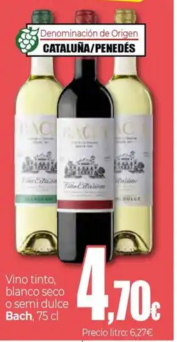 Unide Supermercados BACH Vino tinto, blanco seco o semi dulce oferta