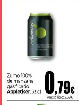Unide Supermercados APPLETISER Zumo 100% de manzana gasificado oferta