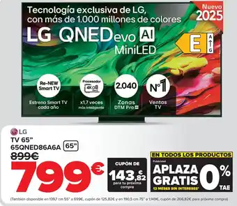 LG TV 65" CUPÓN DE
