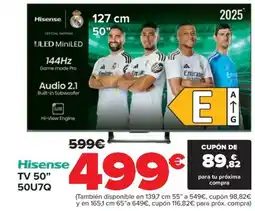 Carrefour HISENSE TV 50" 50U7Q oferta