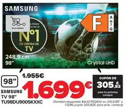 Carrefour SAMSUNG TV 98" TU98DU9005KXXC oferta