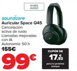Carrefour SOUNDCORE Auricular Space Q45 oferta