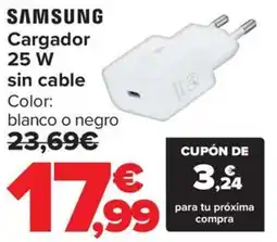 Carrefour SAMSUNG Cargador 25 W sin cable oferta
