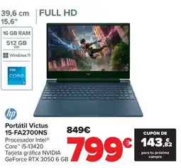 Carrefour HP Portátil Victus 15-FA2700NS oferta