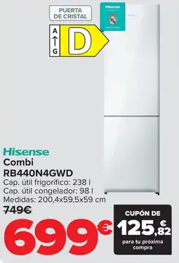 Carrefour HISENSE Combi RB440N4GWD oferta