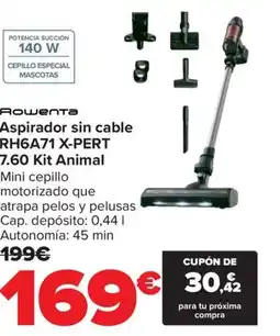 Carrefour ROWENTA Aspirador sin cable RH6A71 X-PERT 7.60 Kit Animal oferta