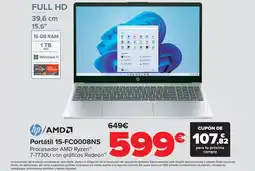 Carrefour HP Portátil 15-FC0008NS oferta