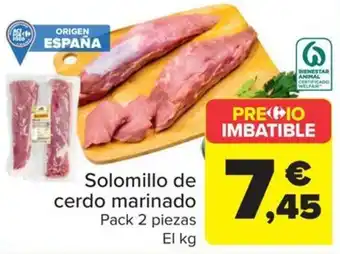 Solomillo de cerdo marinado